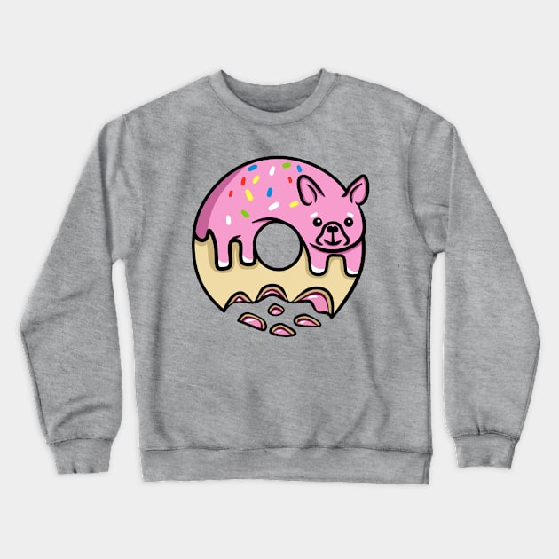 Strawberry donut dog Crewneck Sweatshirt by HamsterOver